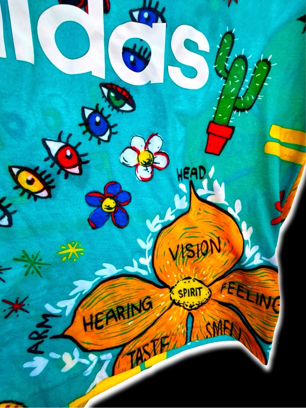Pharrell Williams x Adidas Originals SS16 Collection Trippy Multicolor T-Shirt - Picture 8 of 10
